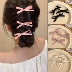 Kẹp tóc Nơ Ruy Băng xinh xắn size 7cm đủ màu Pastel Hàn quốc style tiểu thư